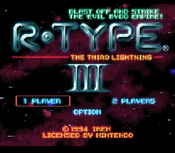 R-Type III - The Third Lightning (Japan) screen shot title